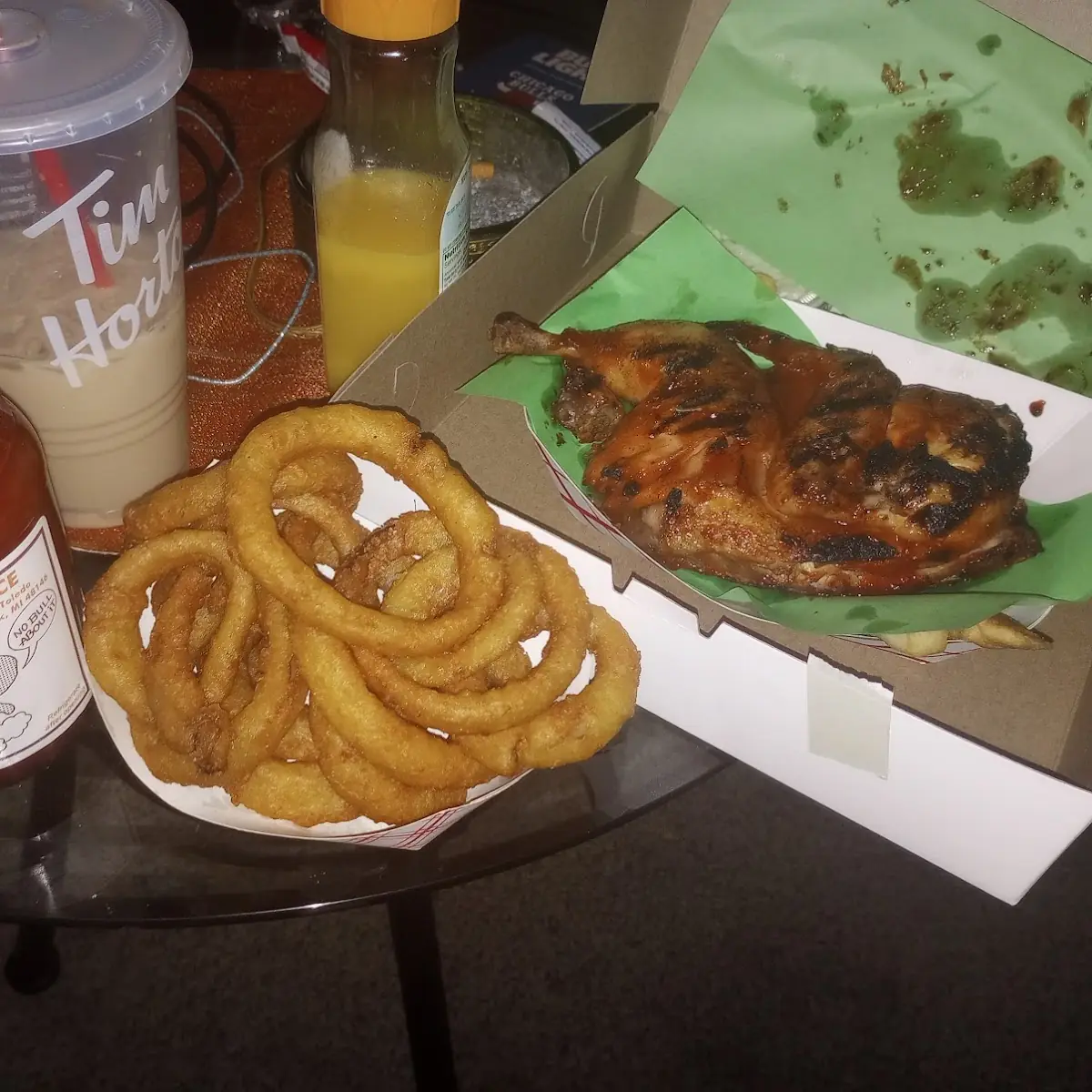 1 2 Chicken Dinner with Onion Rings
