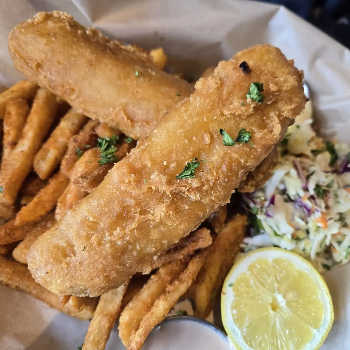 Beer Battered Fish Chips