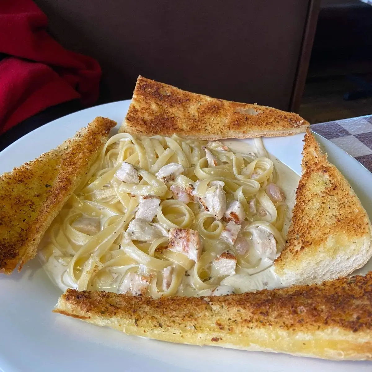 Chicken and Shrimp Alfredo Pasta