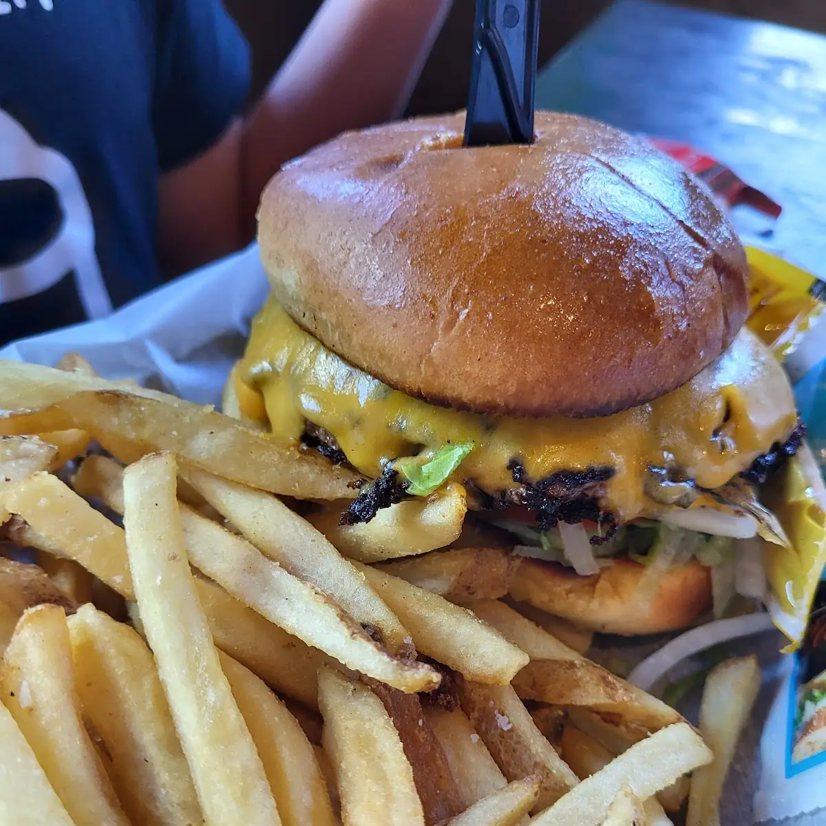 Hamburger and Fries