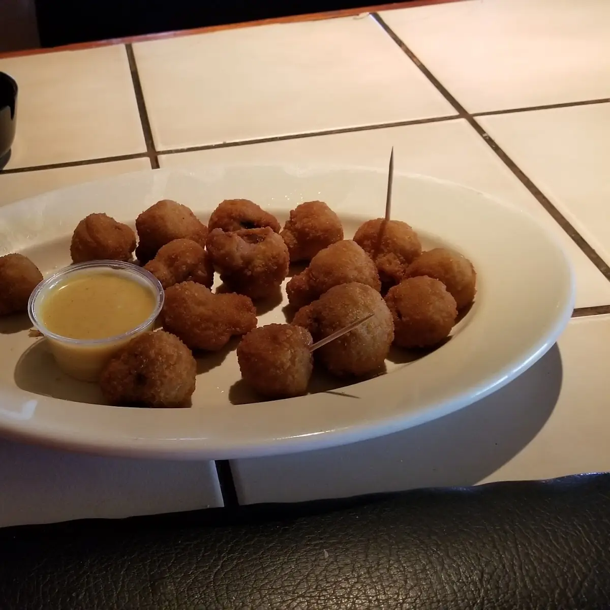 Fried Mushrooms and a Vodka Tonic