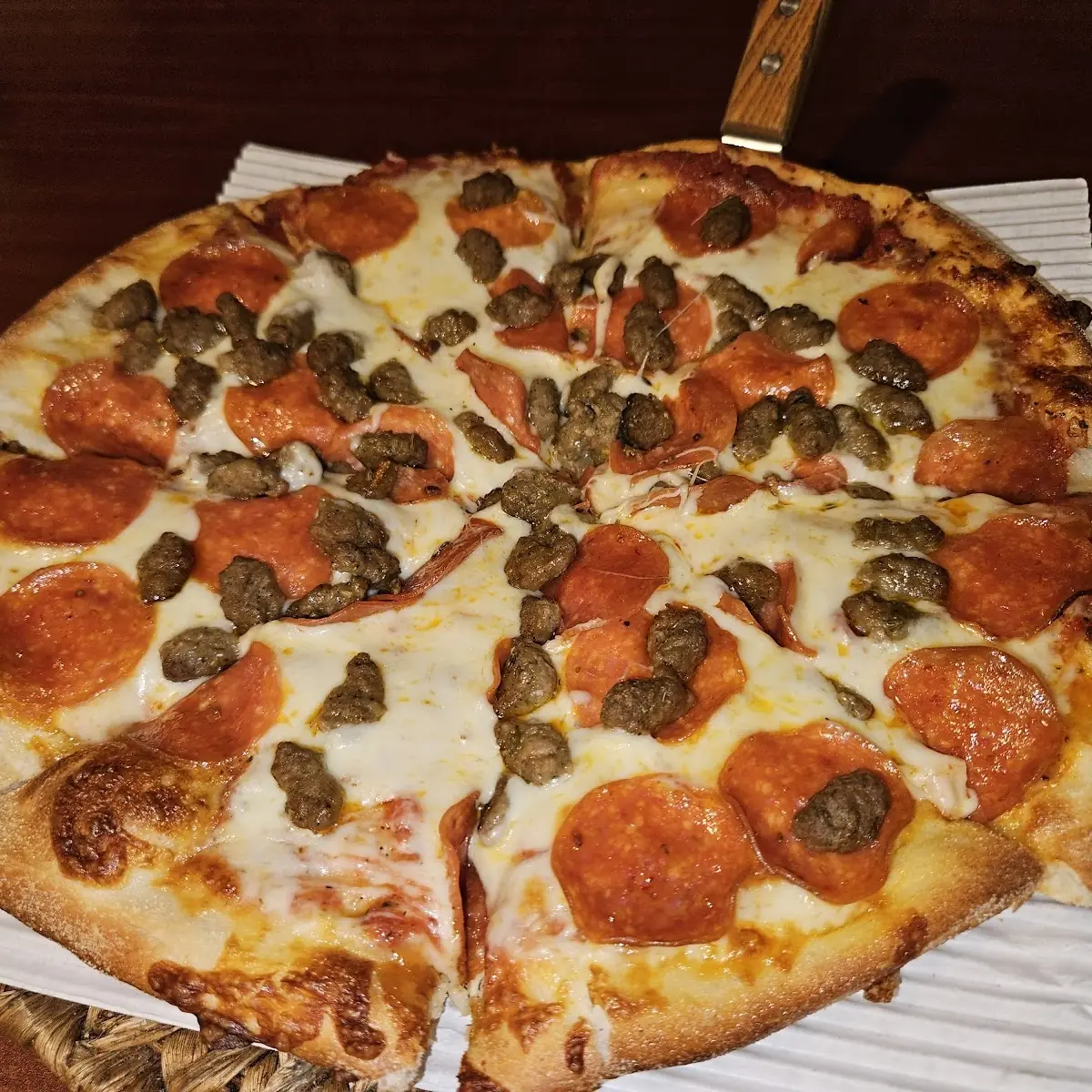 Pepperoni and Sausage Pizza