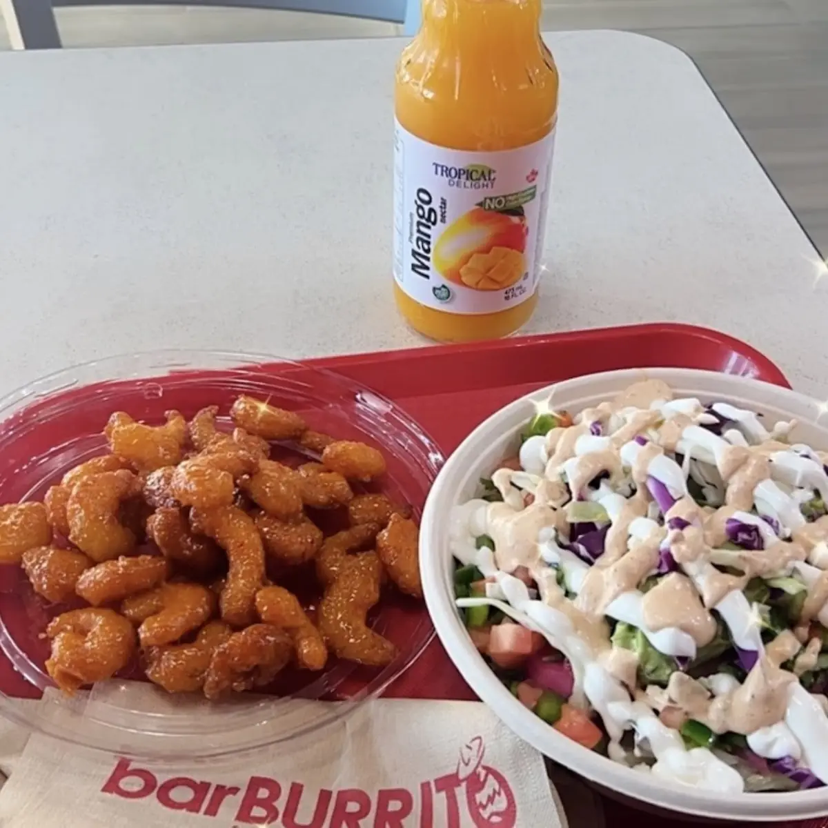 Bang Bang Shrimp Salad Bowl, barBURRITO