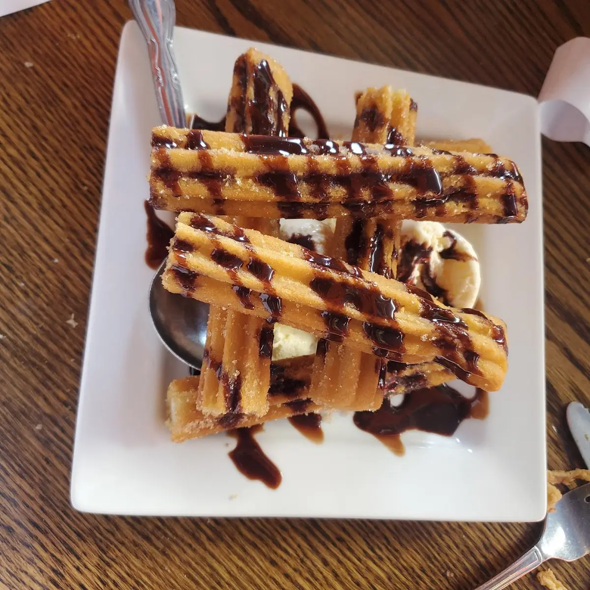 Churros with Vanilla Ice Cream