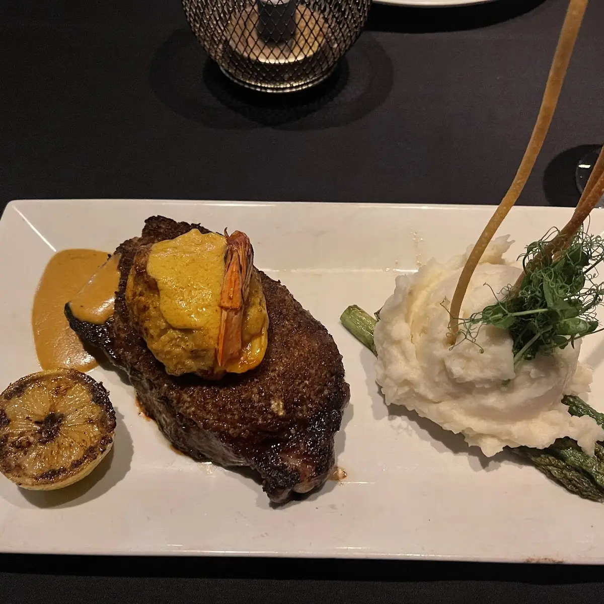 Steak and Stuffed Shrimp