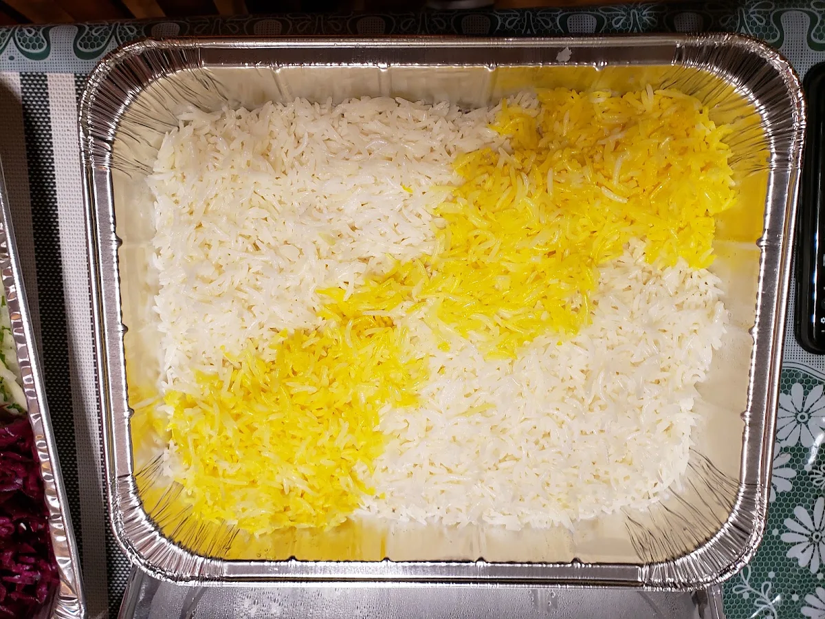 Saffron Rice, Roses Kebab Land Express (Take Out)