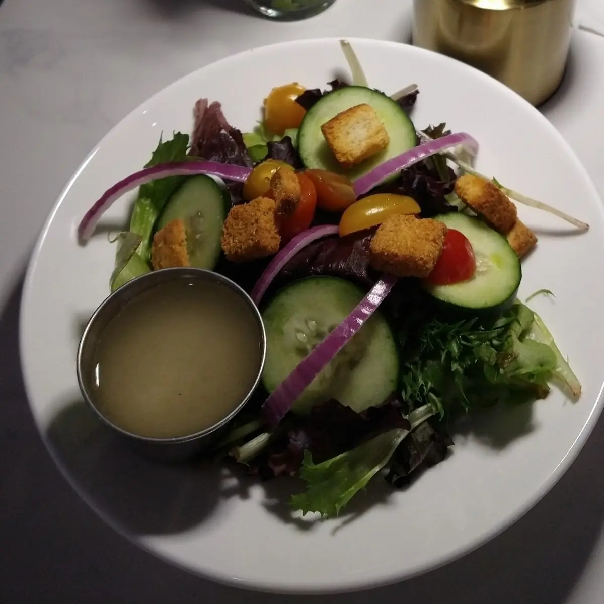 Side Salad with Champagne Vinaigrette Dressing