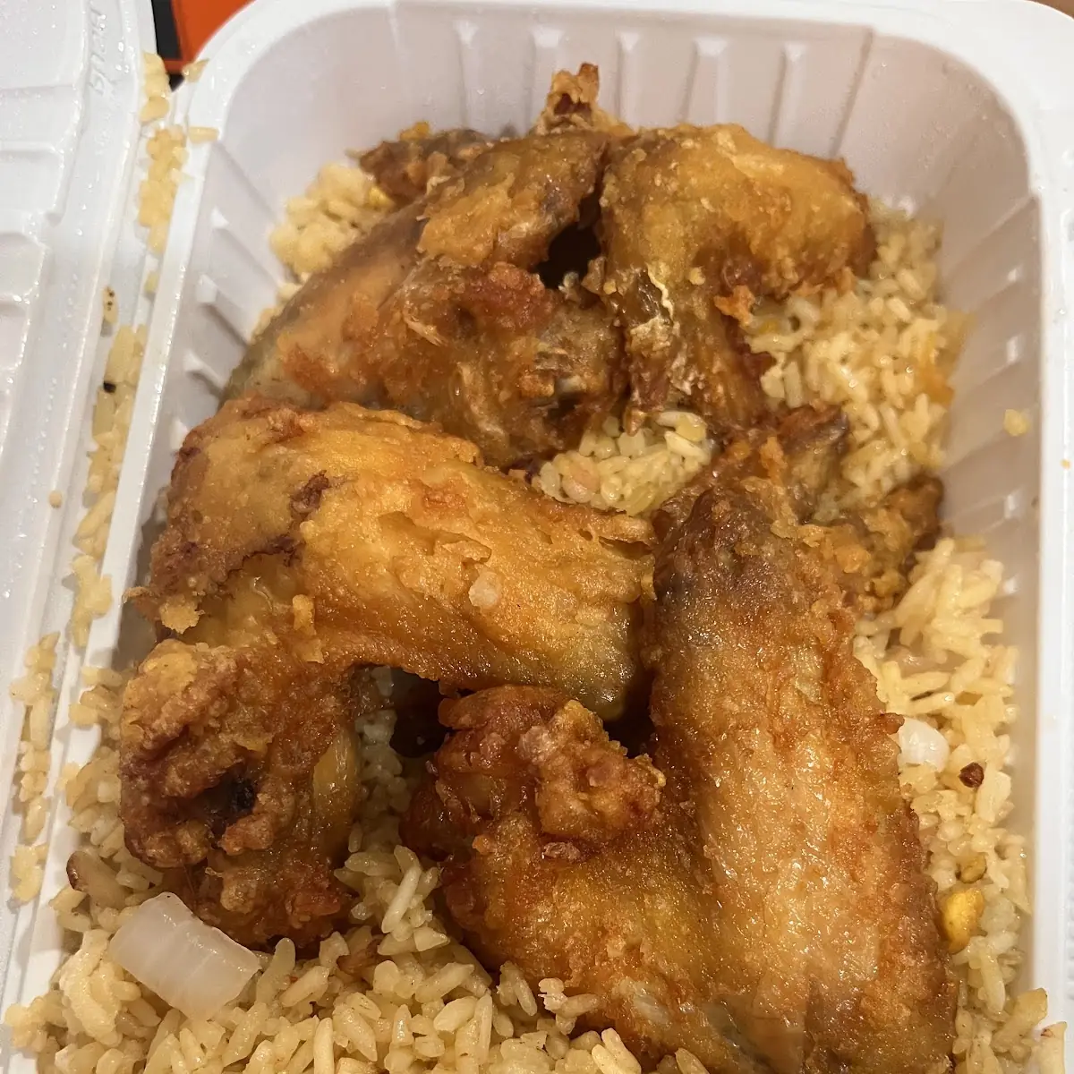 Chicken Wings with Pork Fry Rice