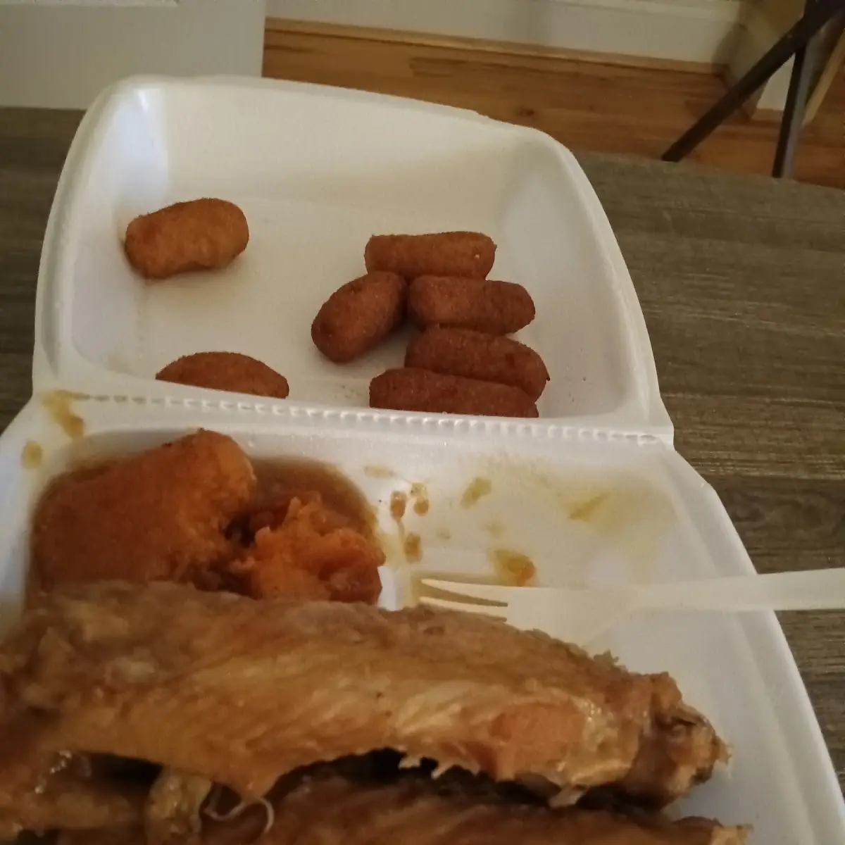 Turkey Wings Yams and Cabbage