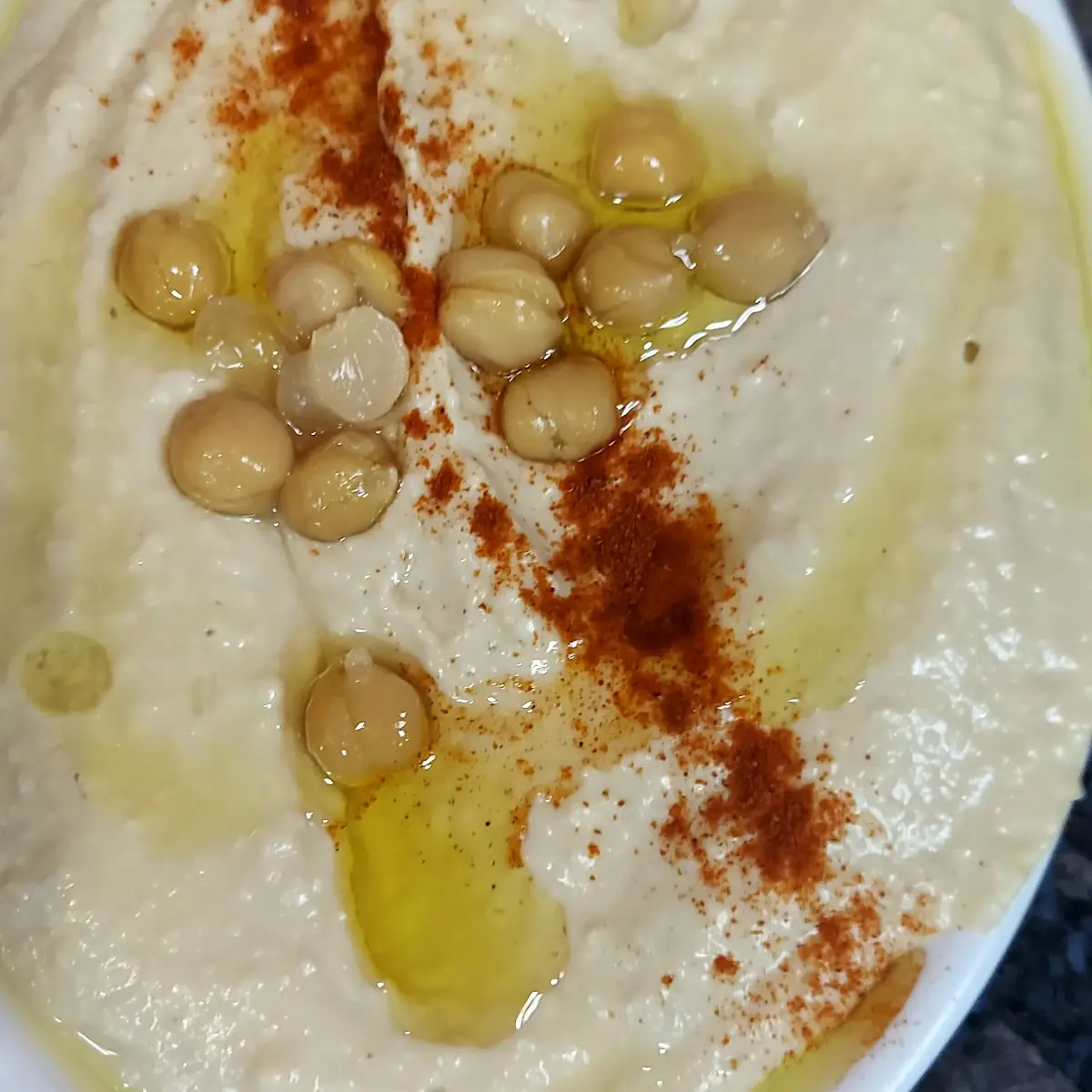 Hummus Tahini with Beef Shawarma Salad