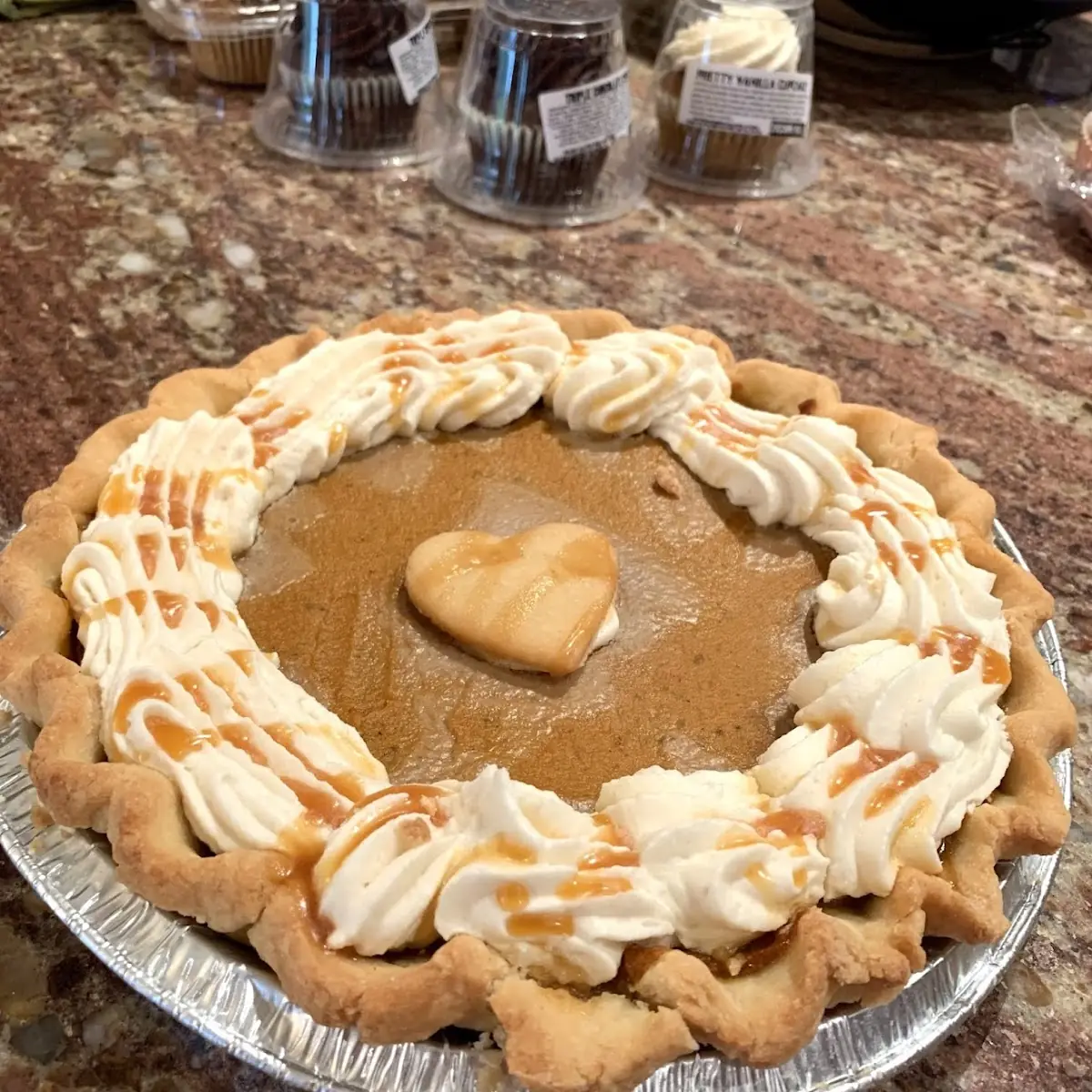 Pumpkin Pie Stuffed Cupcake