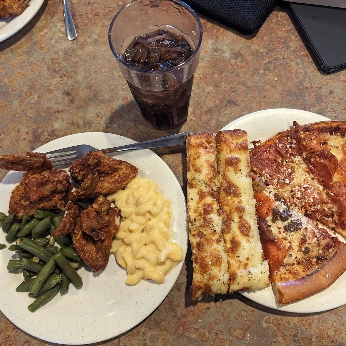 Fried Chicken and Pizza