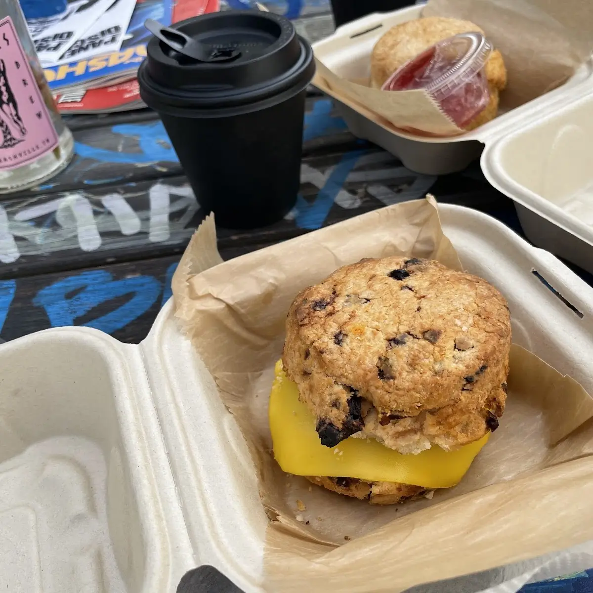 Biscuit Sandwich with Cheddar Cheese