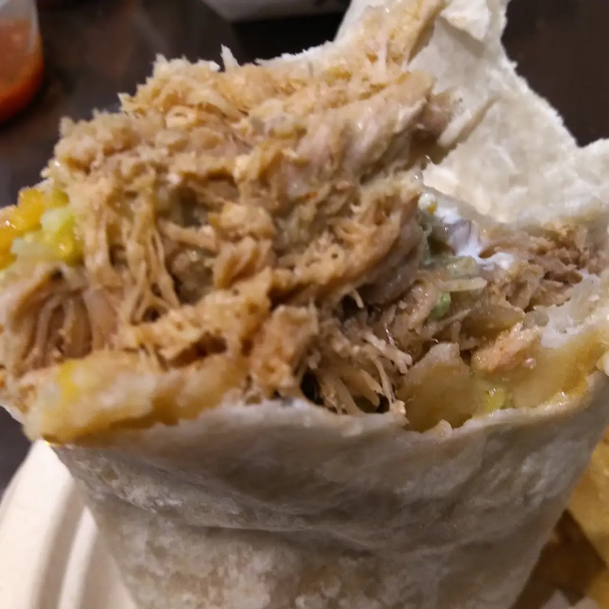 Shredded Chicken Burrito