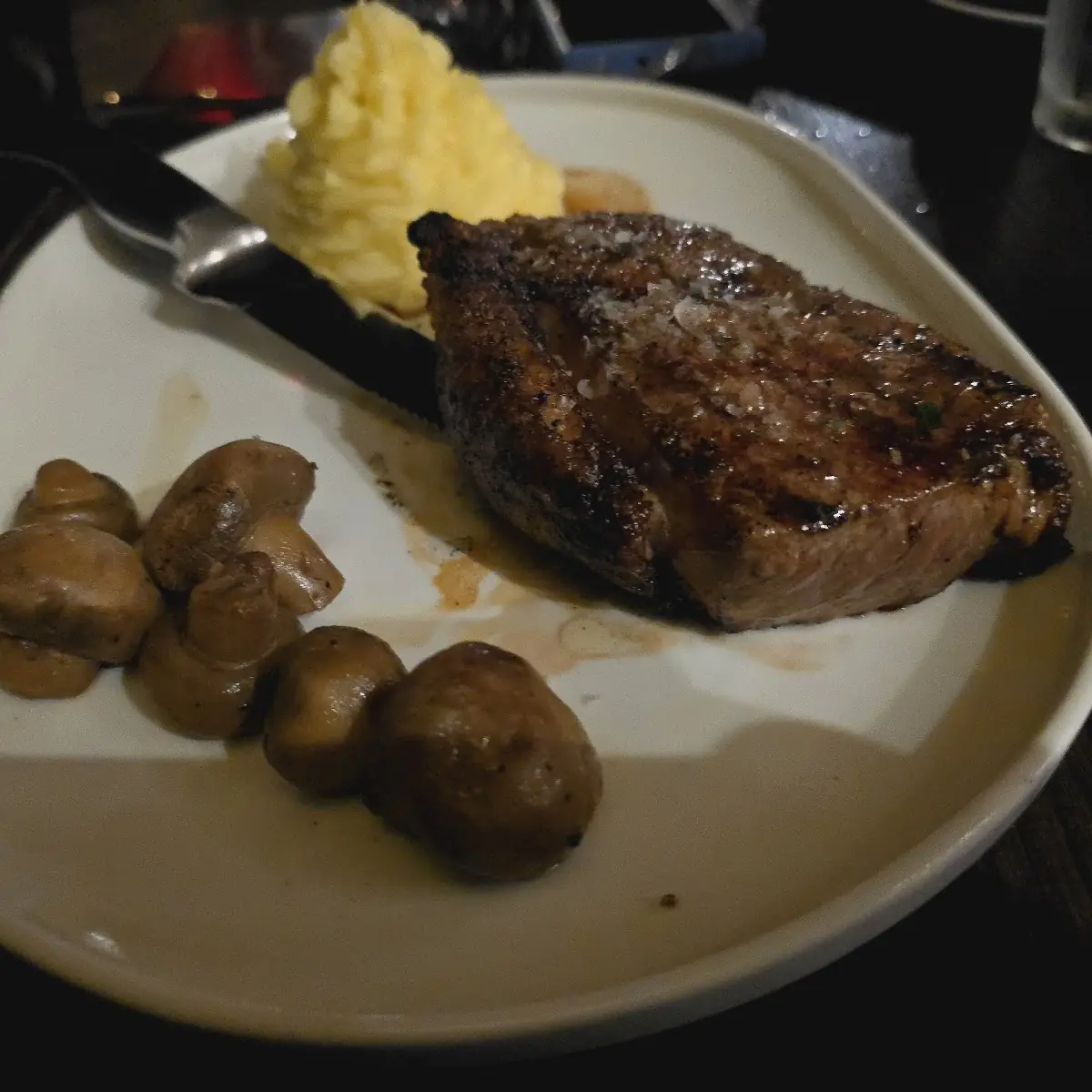 New York Strip with Mashed Potato