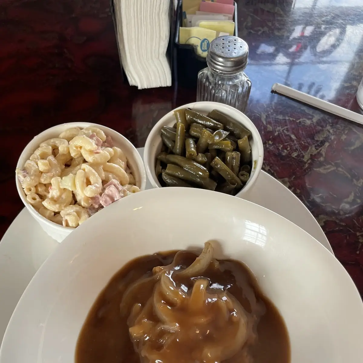 Hamburger Steak with Green Beans