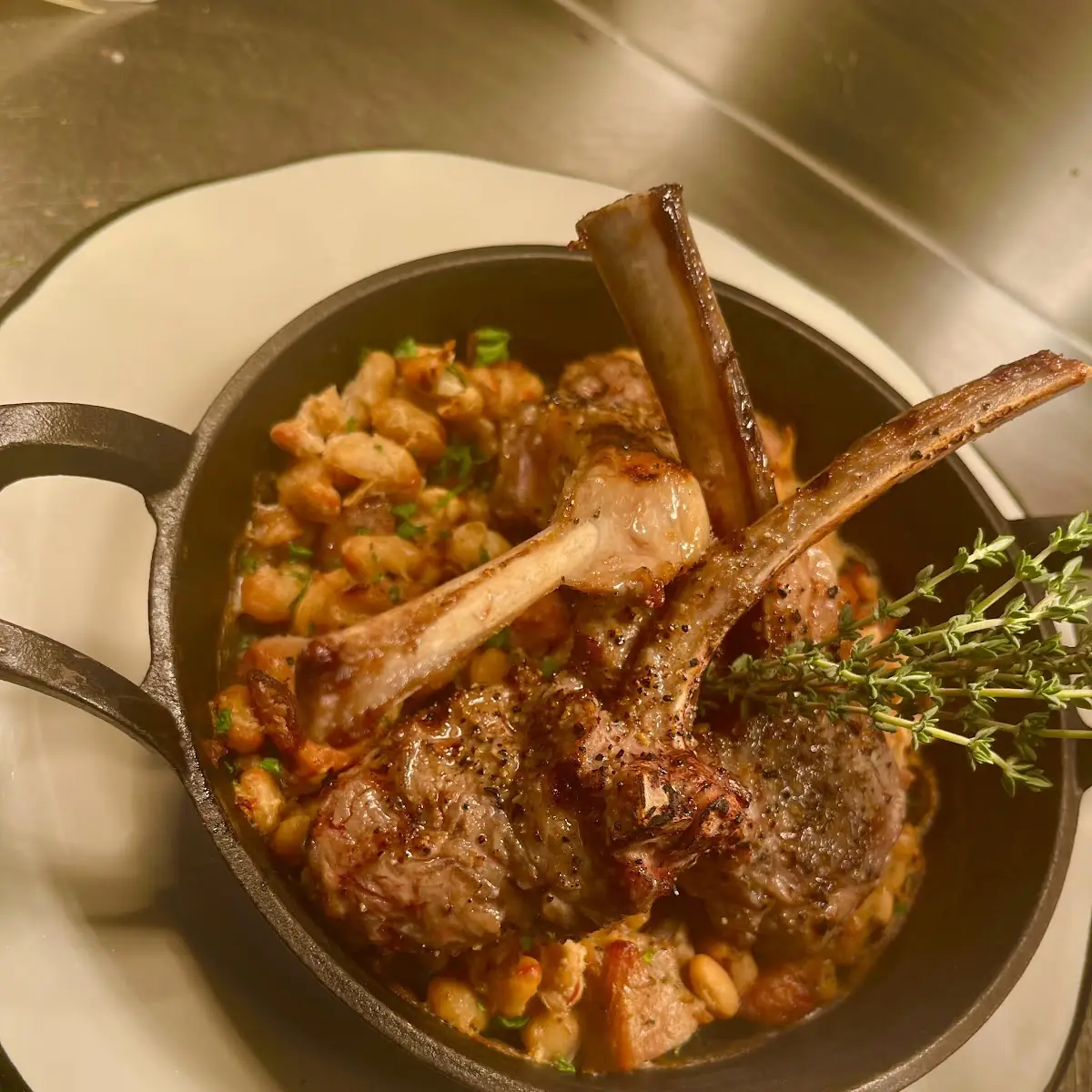 Lamb Chops with Cassoulet