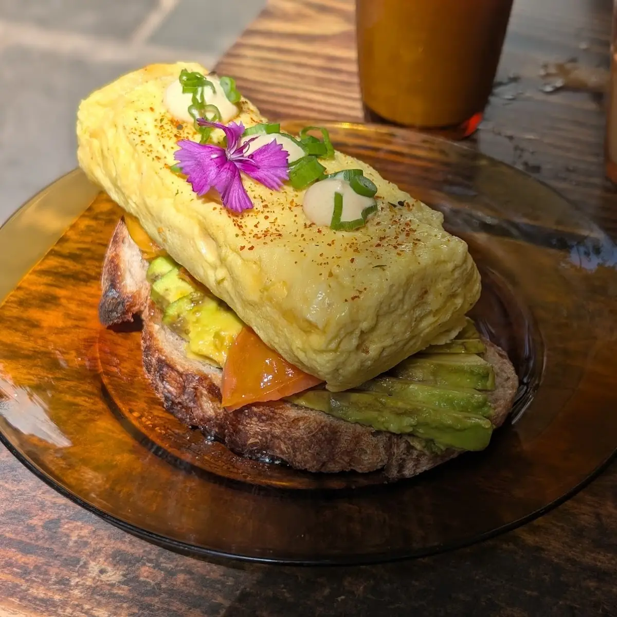 Japanese Omelette on Sourdough