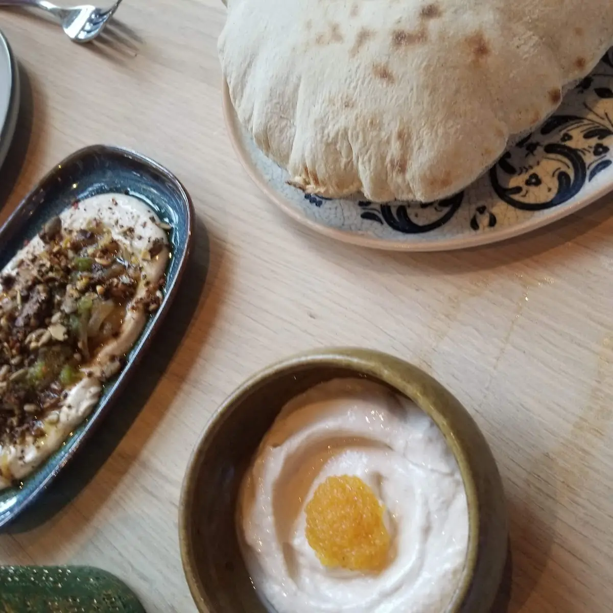 Hummus Spicy Feta Pita Bread