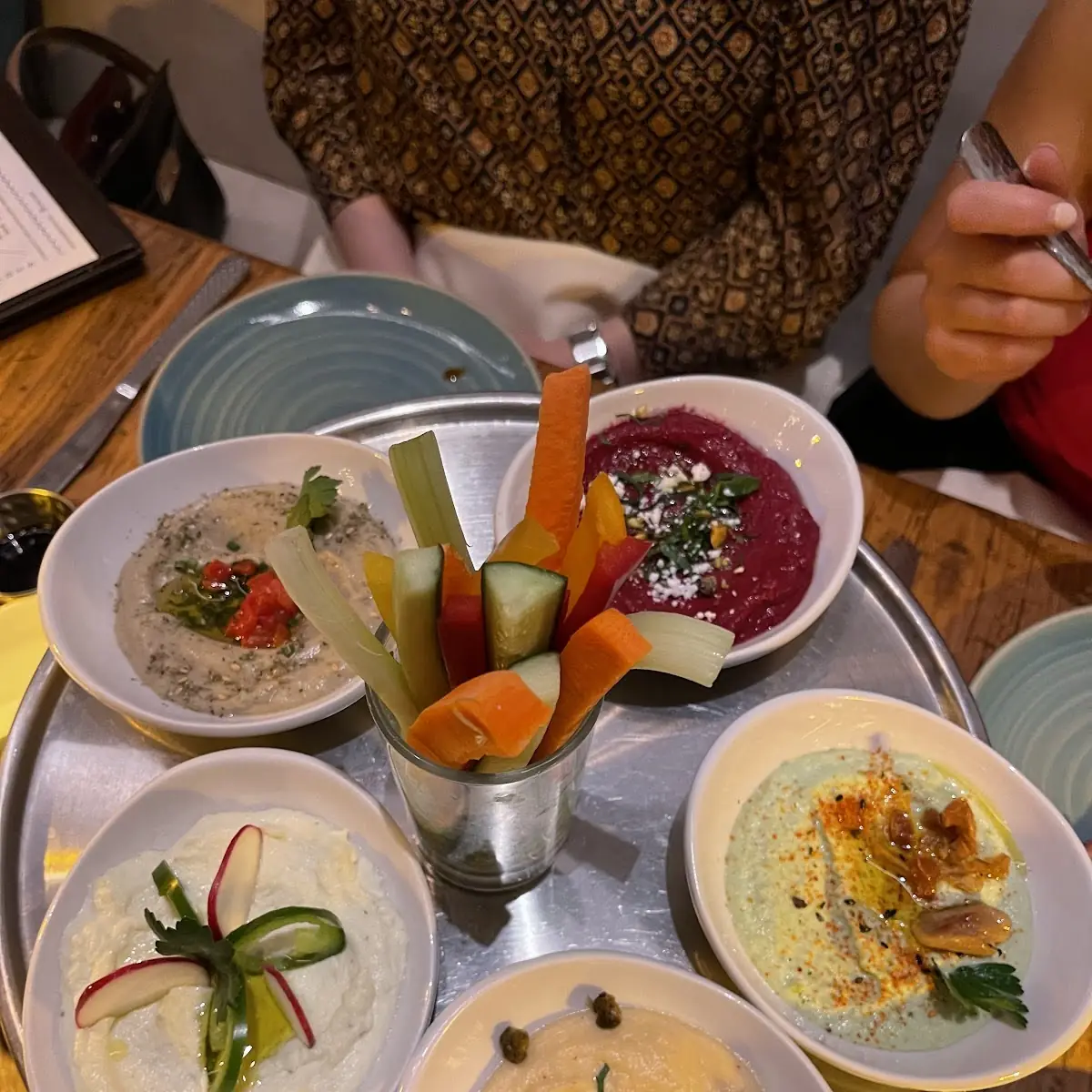 Hummus Trio and Pita Bread