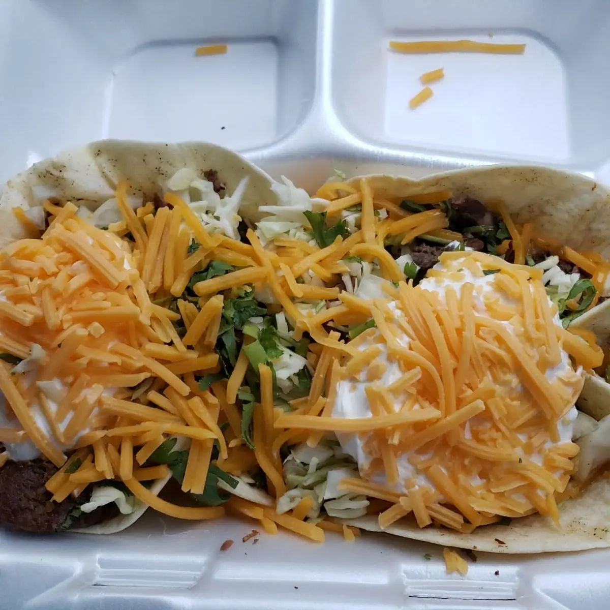 1 or 2 Tacos w Rice&Beans