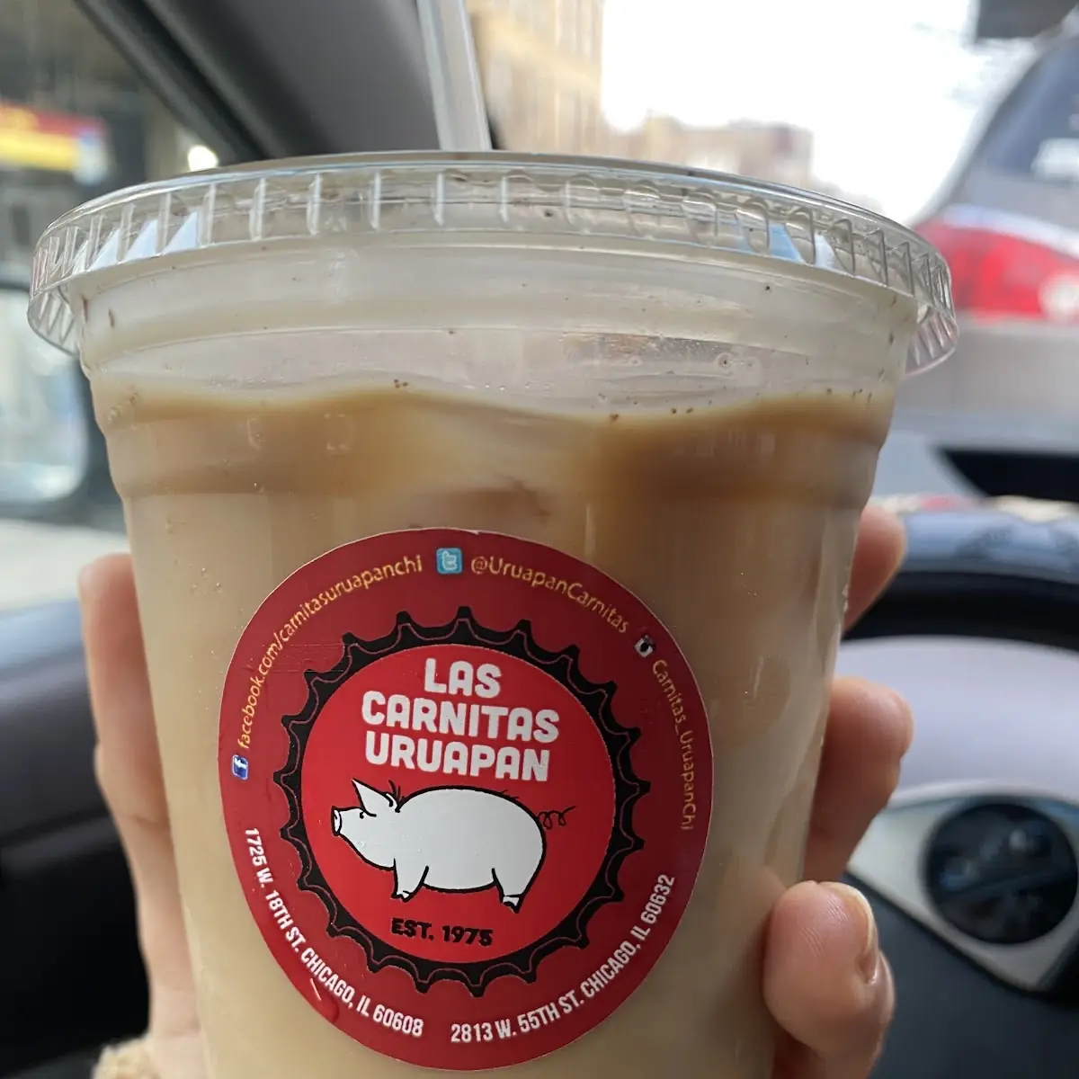 Iced Horchata in Plastic Cup