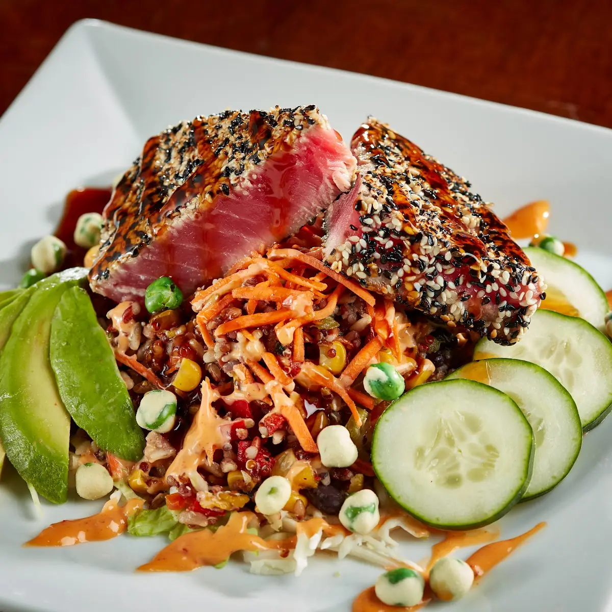 Sesame Crusted Ahi Tuna Salad