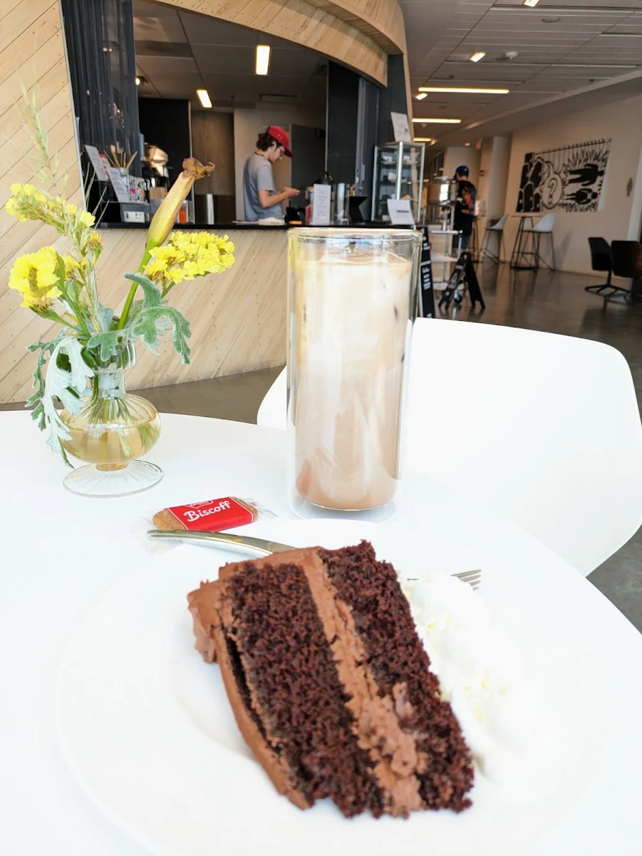 Chocolate Cake and Latte