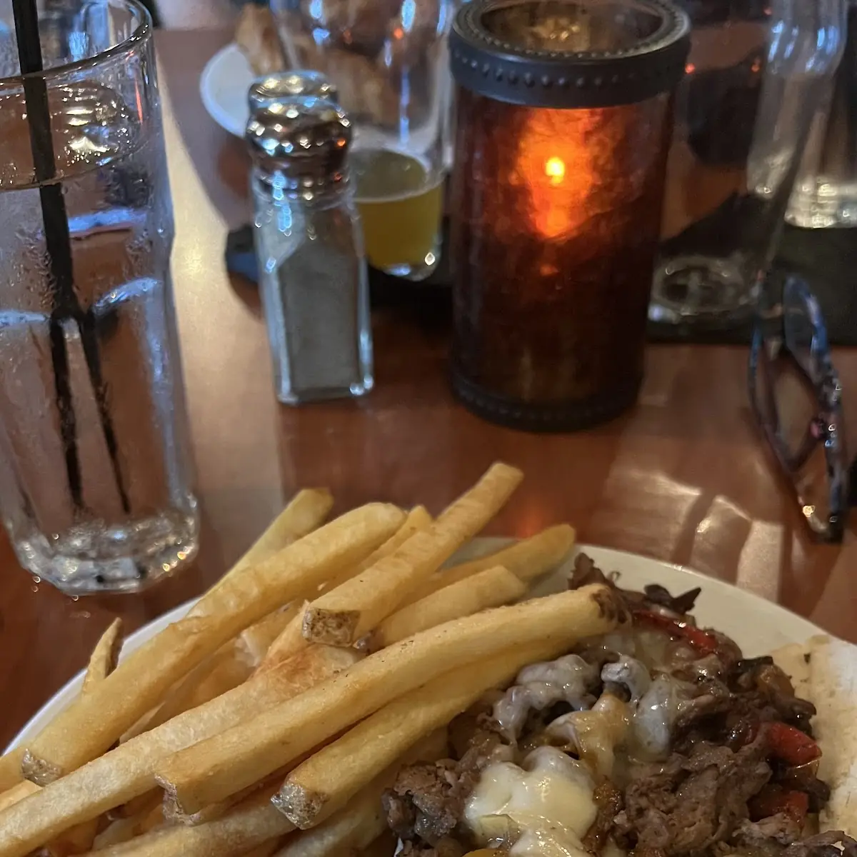 Cheese Steak and Fries