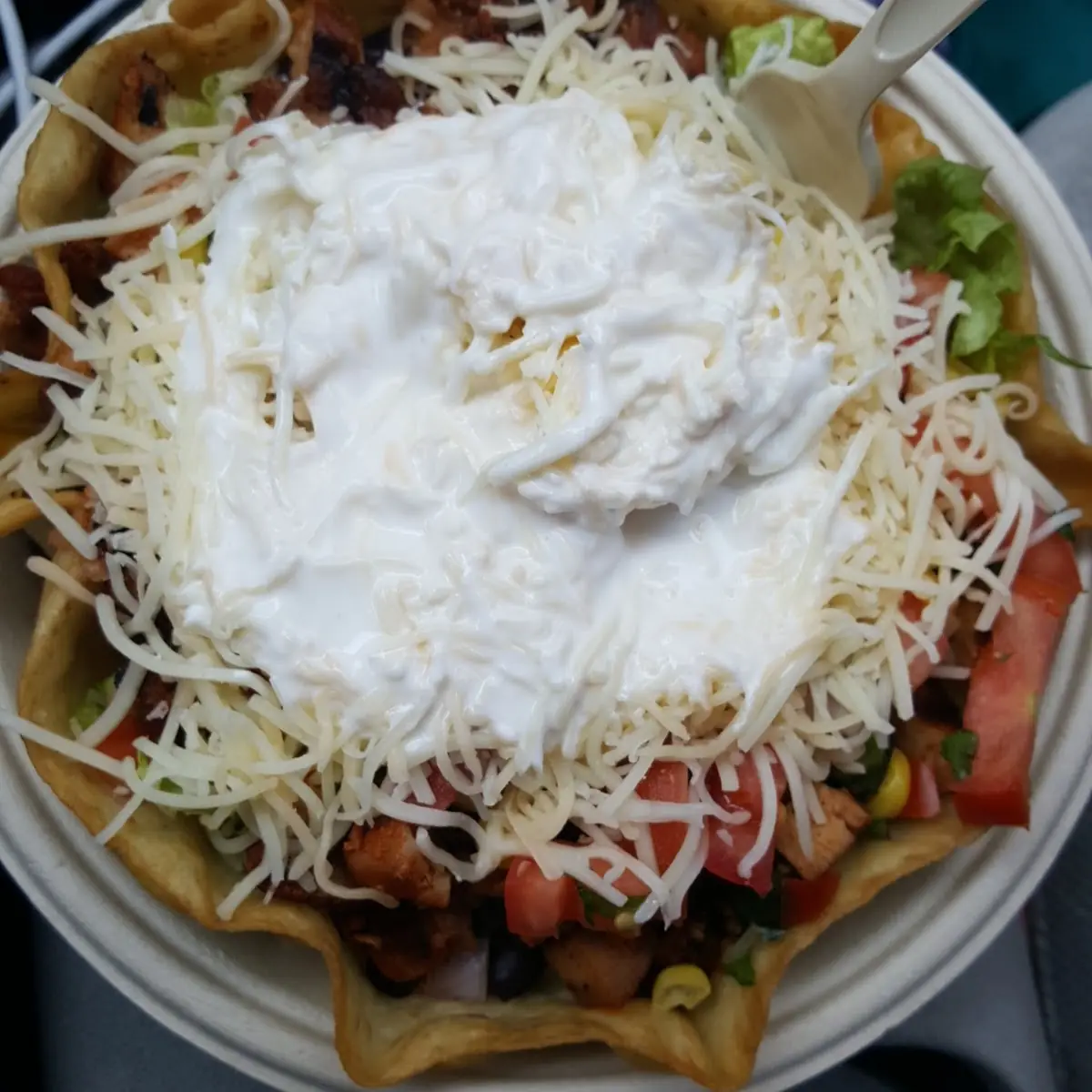 Chicken Taco Salad with Shell
