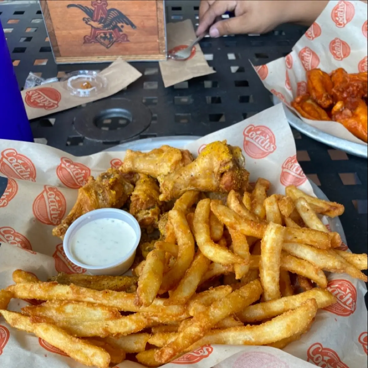Lemon Pepper Wings and Fries
