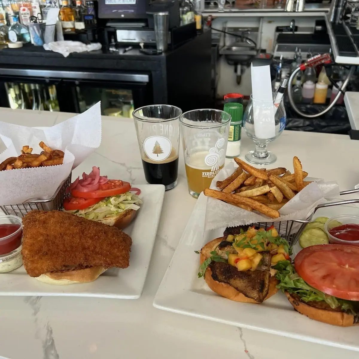 Cod Sandwich and Mahi Mahi Sandwich