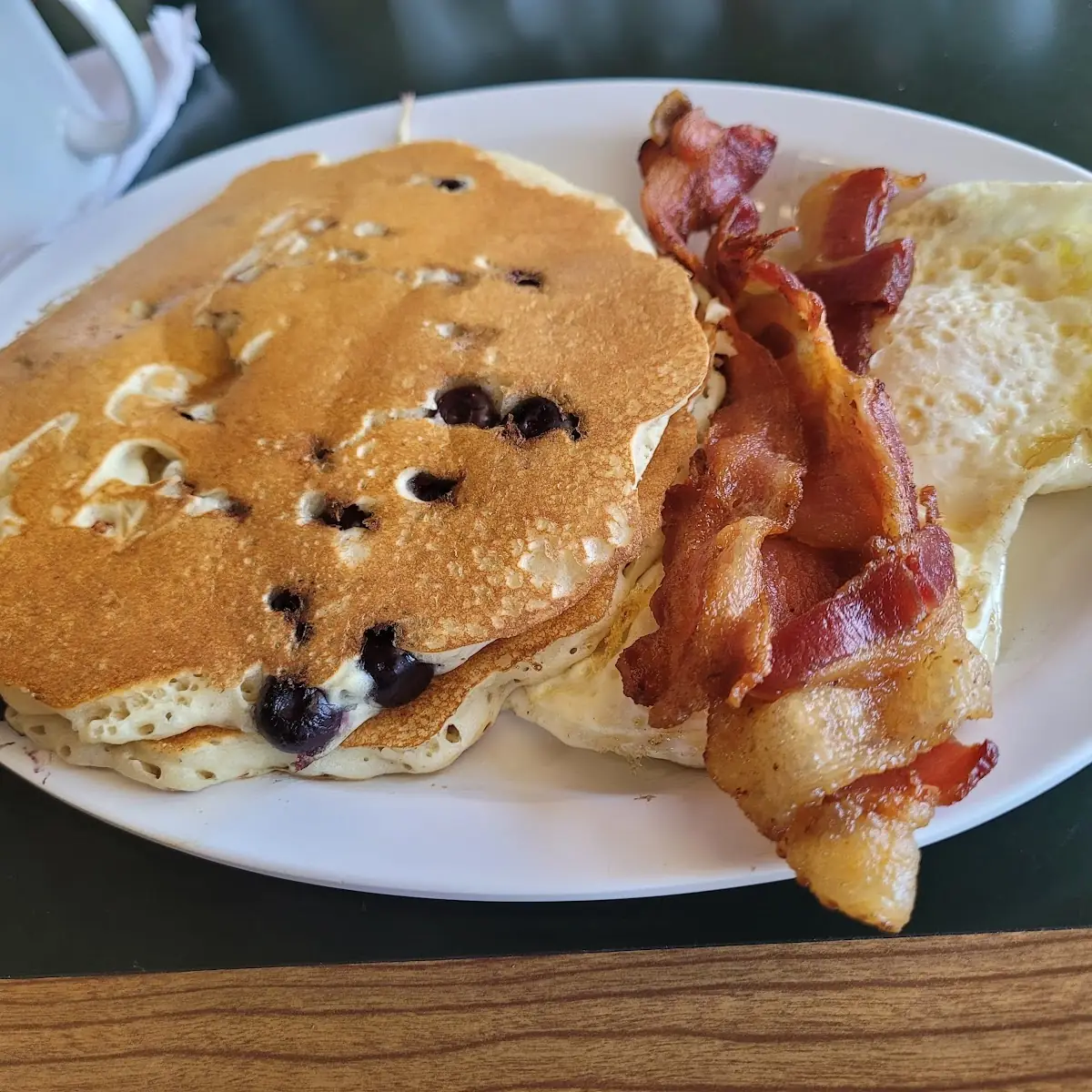 2 Egg Breakfast with Blueberry Pancakes
