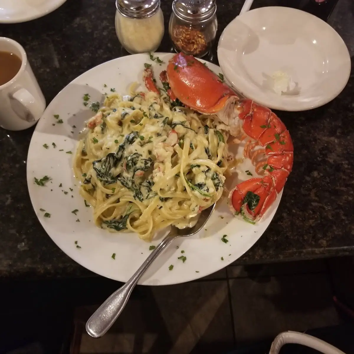 Lobster with Pasta Carbonara