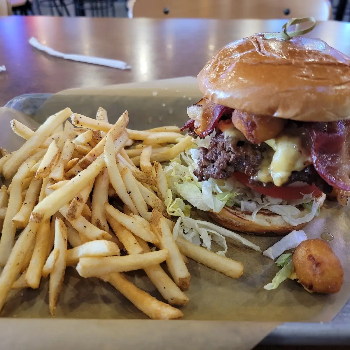 Bacon Cheese Curd Burger