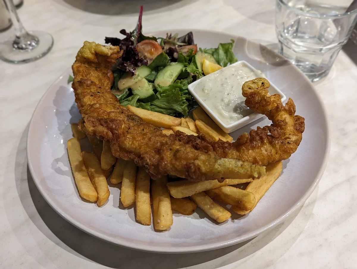 Beer Battered Flathead Fillet, Intermezzo Cafe