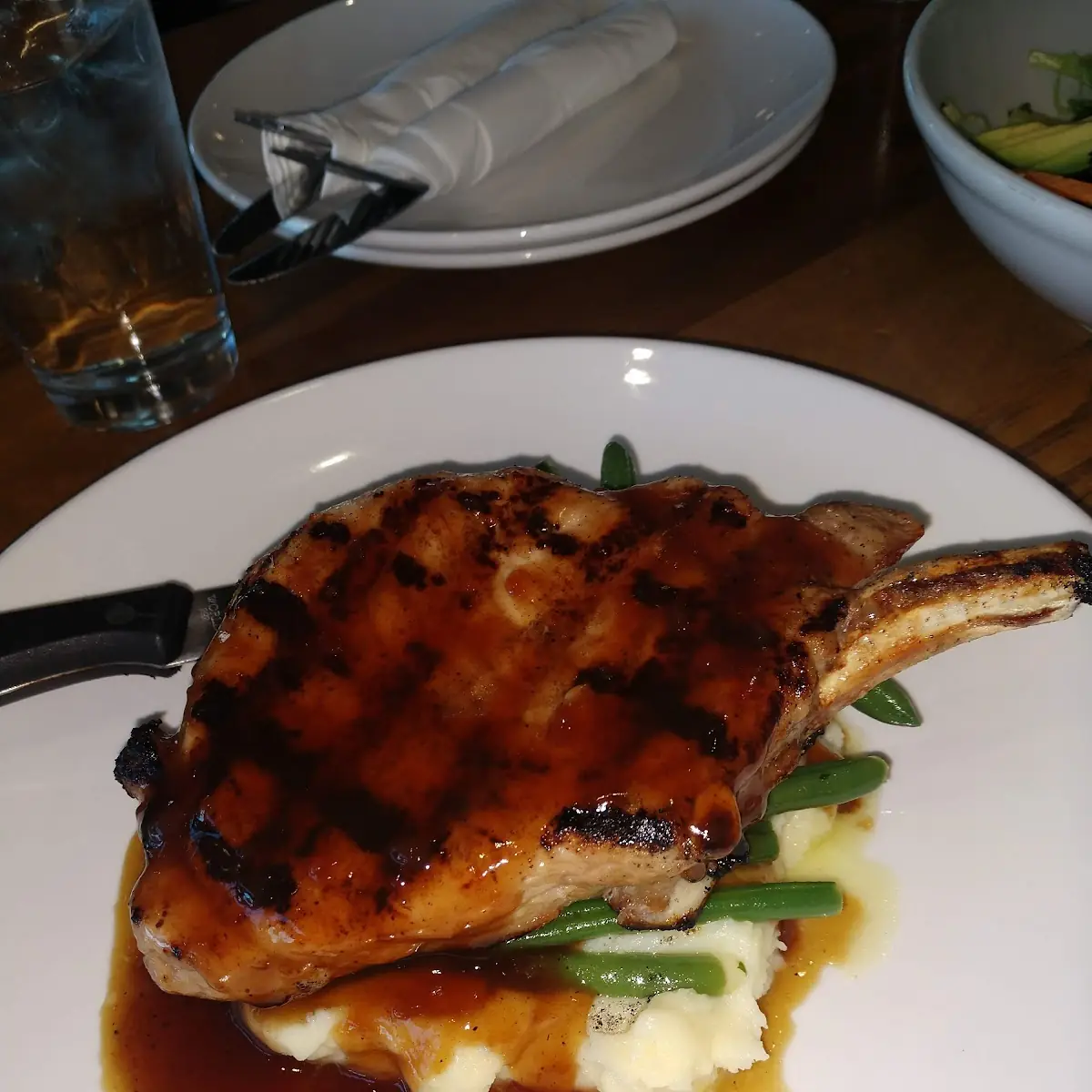 Plum Port Glazed Pork Chop