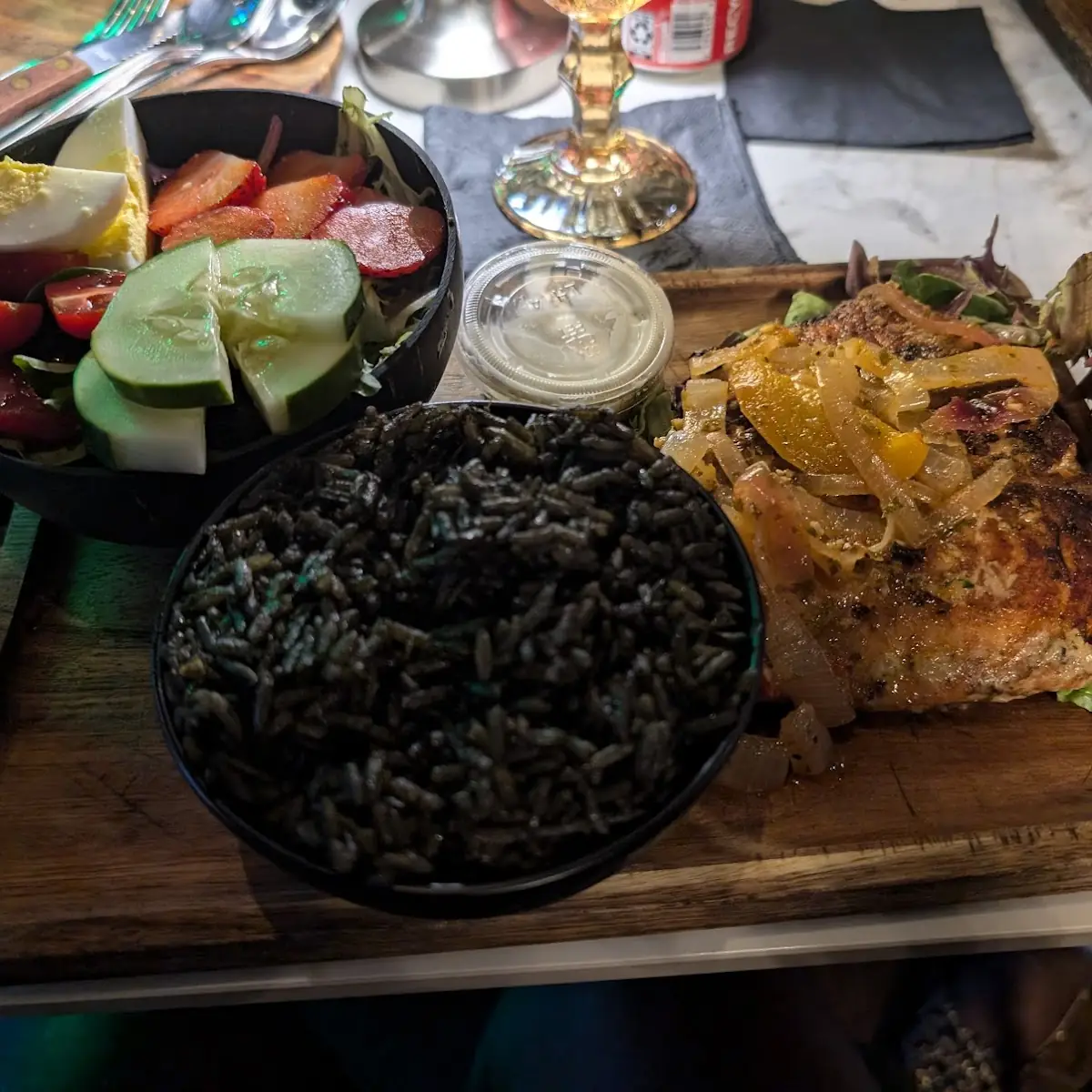 Salmon Riz Djon Djon Black Rice Side Salad
