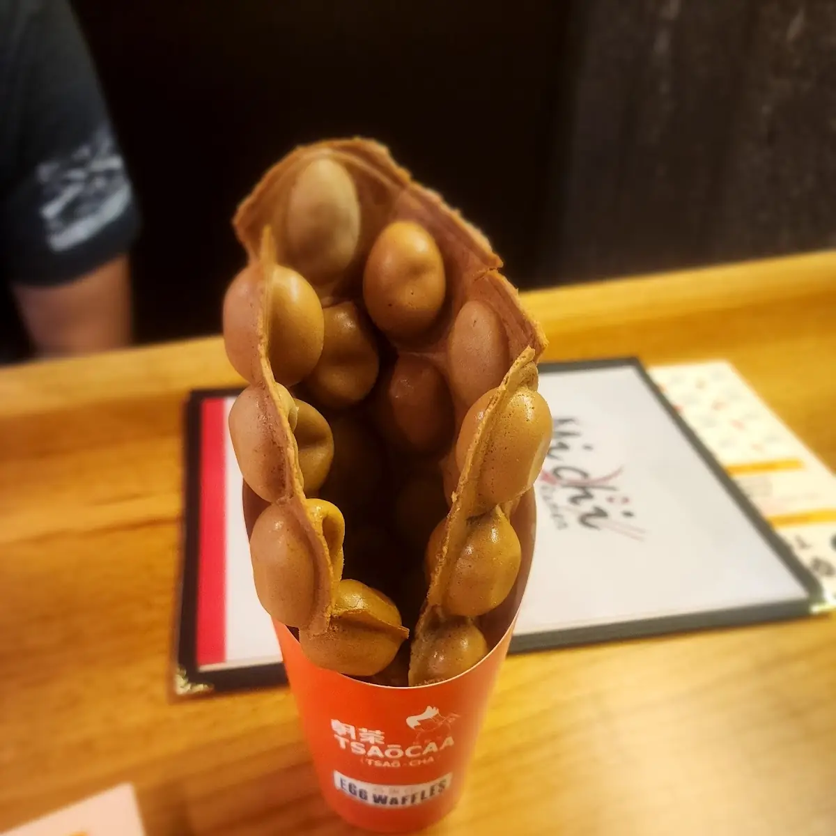 Peach Waffle Cone