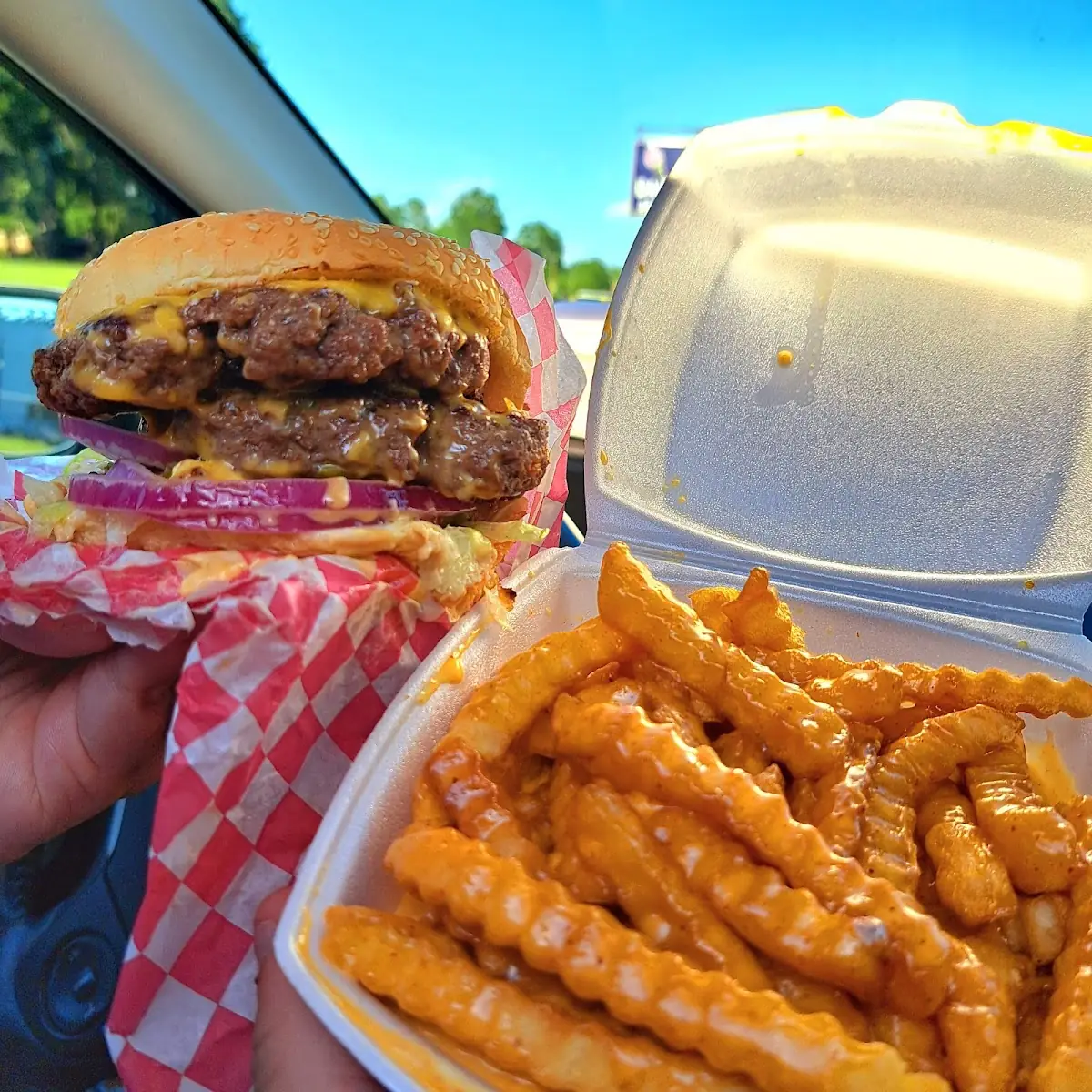 Double Cheeseburger & Cheese Fries