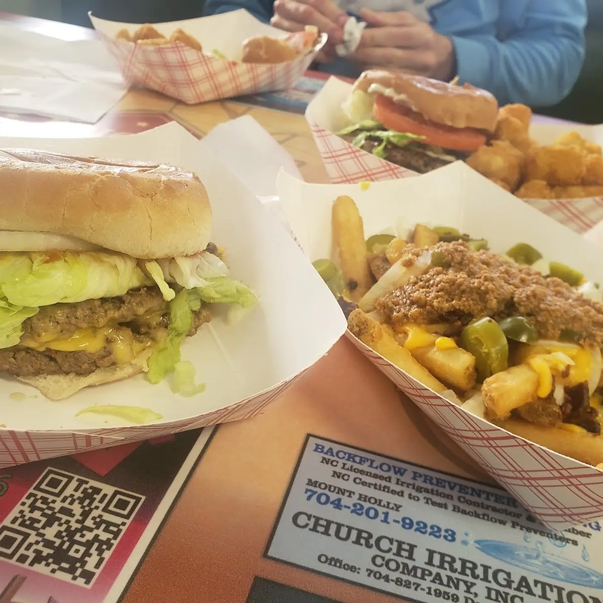 Double Cheeseburger and Loaded Fries