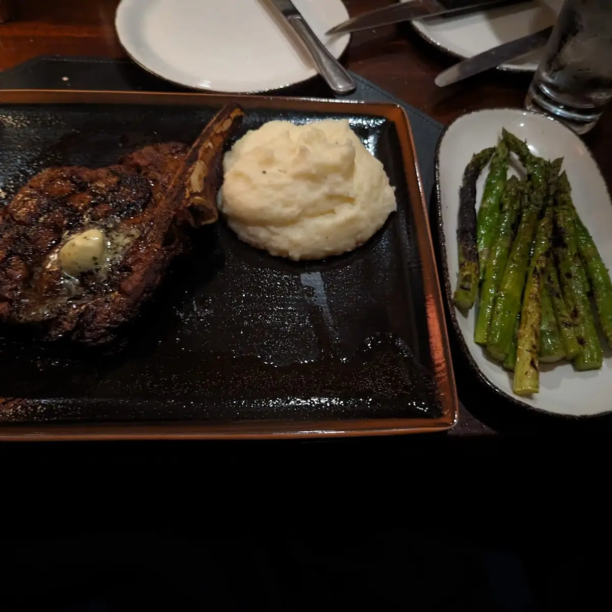 Bone-In Black Angus Ribeye Steak Mashed Potatoes