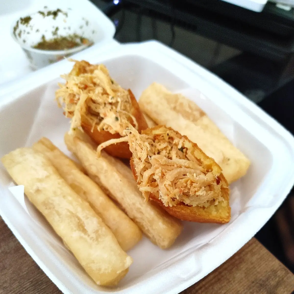 Chicken Empanada and Yuca Frita