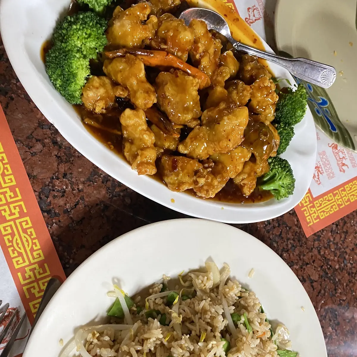 Orange Chicken and Vegetable Fried Rice