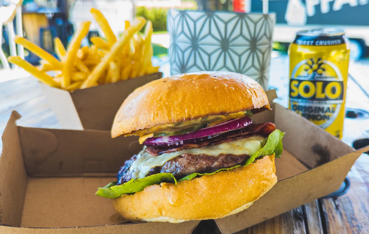 Gourmet Beef Burger and Fries
