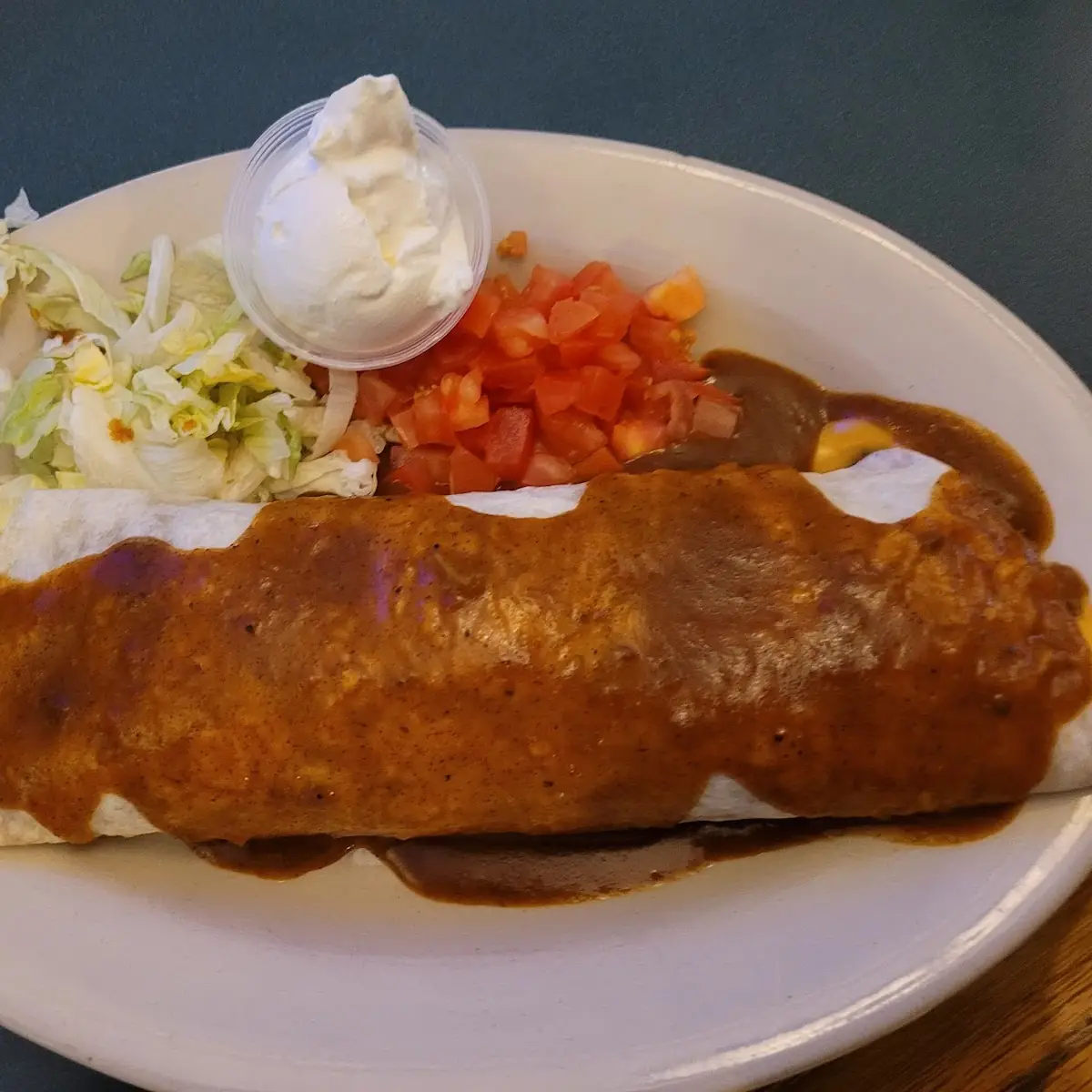 Wet Burrito with Sour Cream