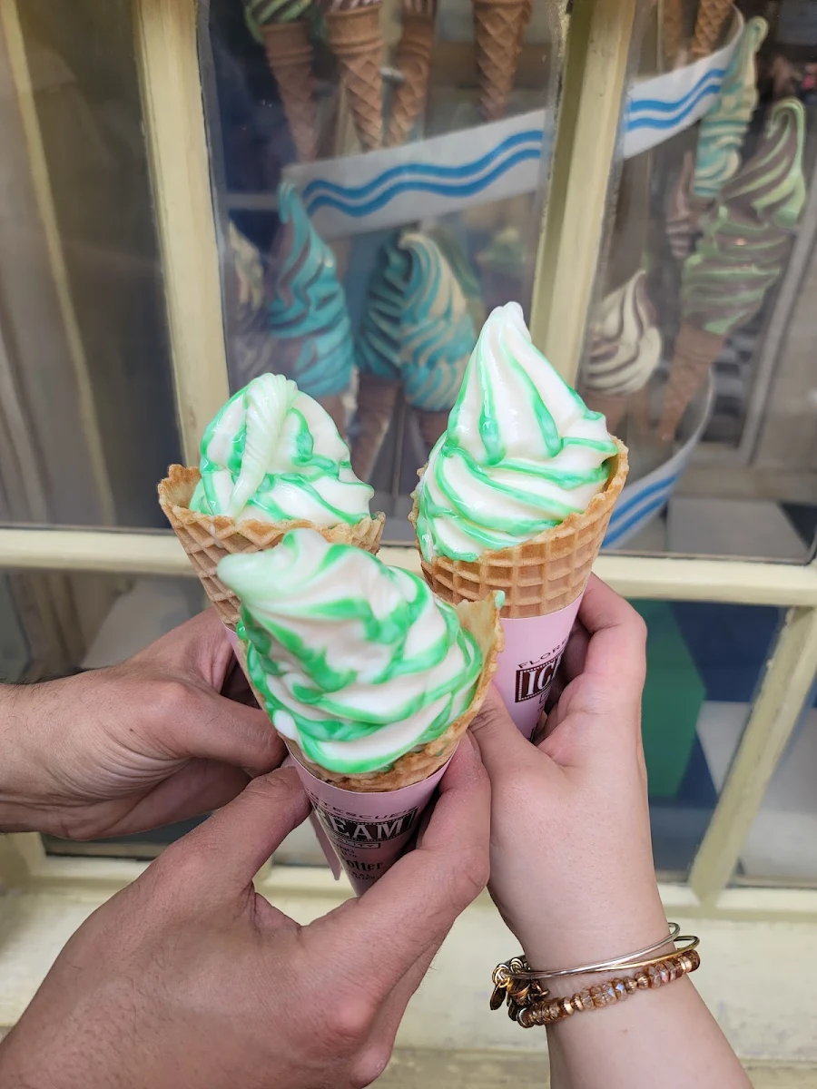 Pistachio Vanilla Ice Cream Cone