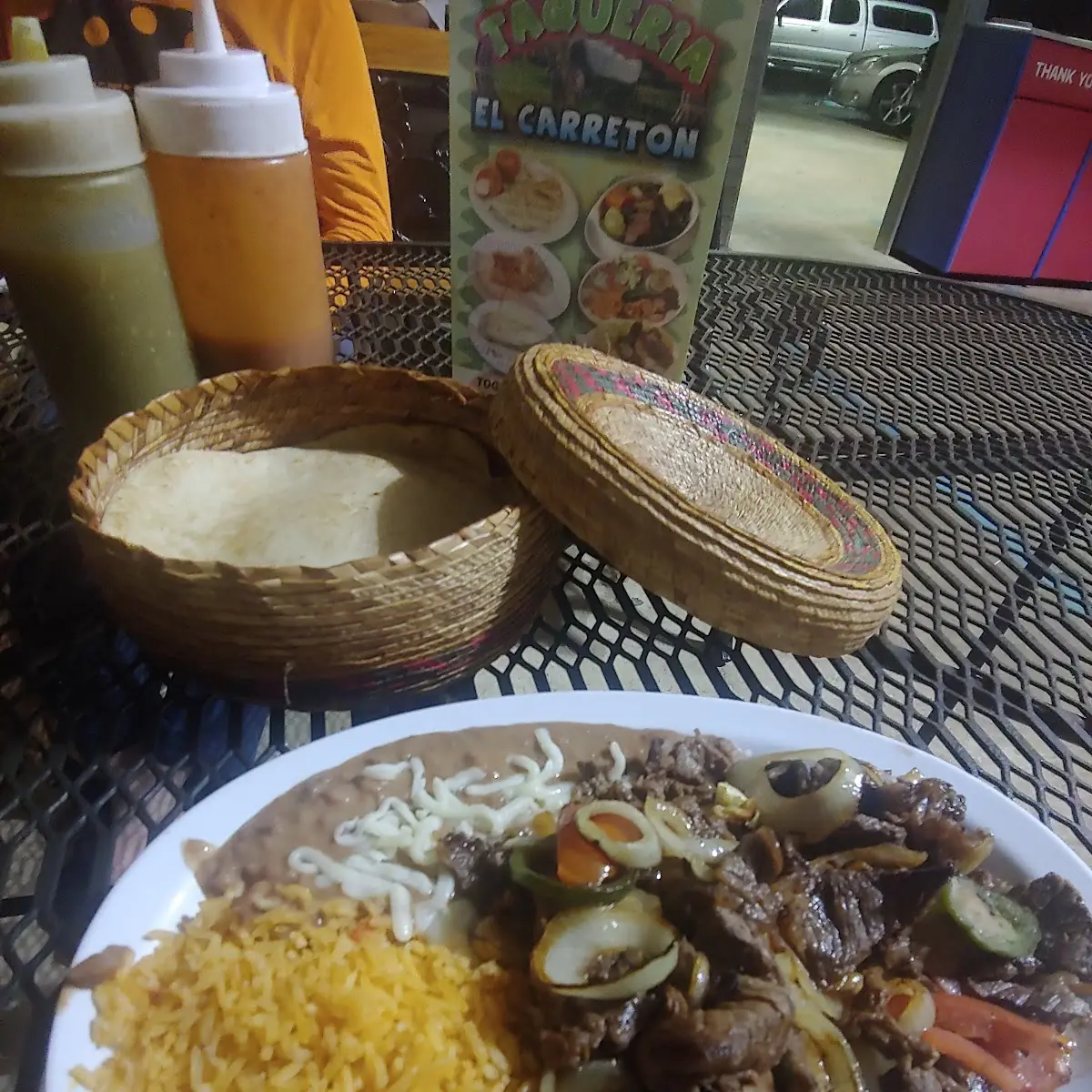 Camarones Rancheros Carne Azada
