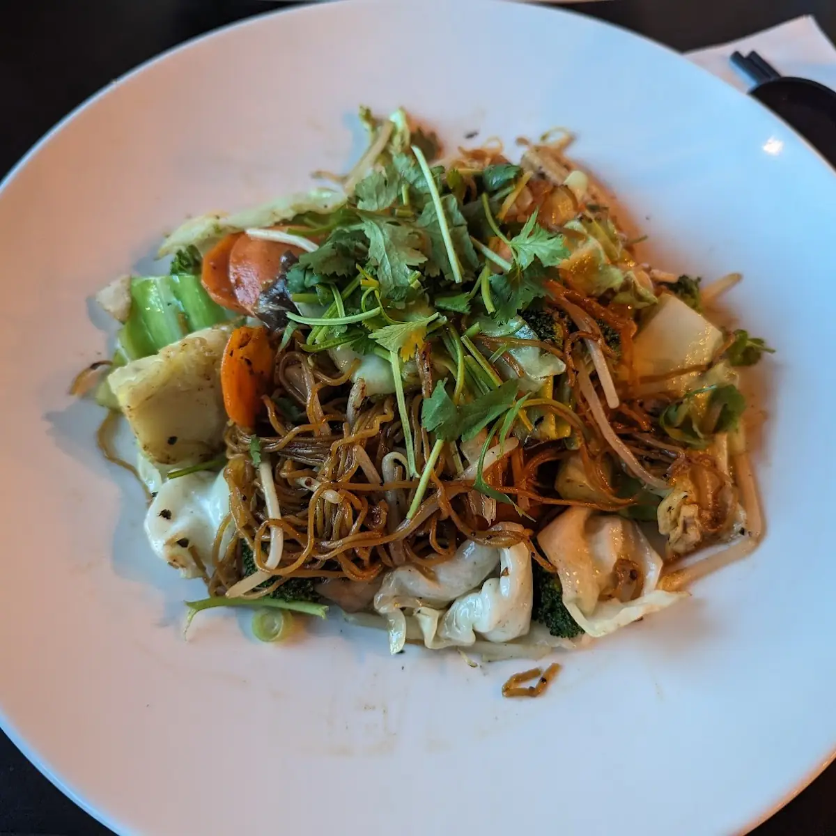 Veggies Yellow Noodles Stir Fried