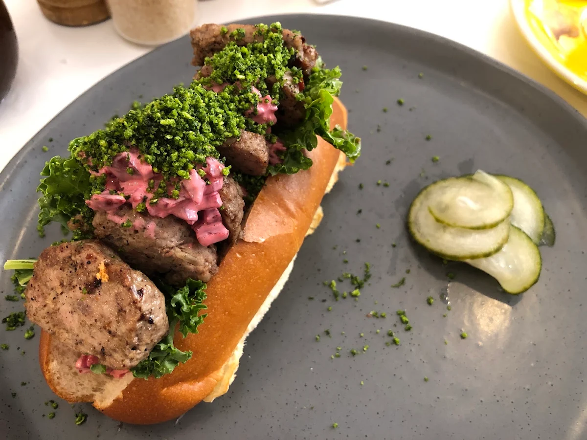 Swedish Meatball Sandwich with Beetroot Salad